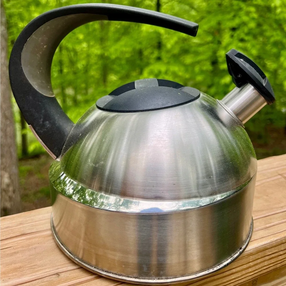 Vintage Chantal Stainless Steel Whistling Tea Kettle - 1.7 Qt Stovetop Teapot